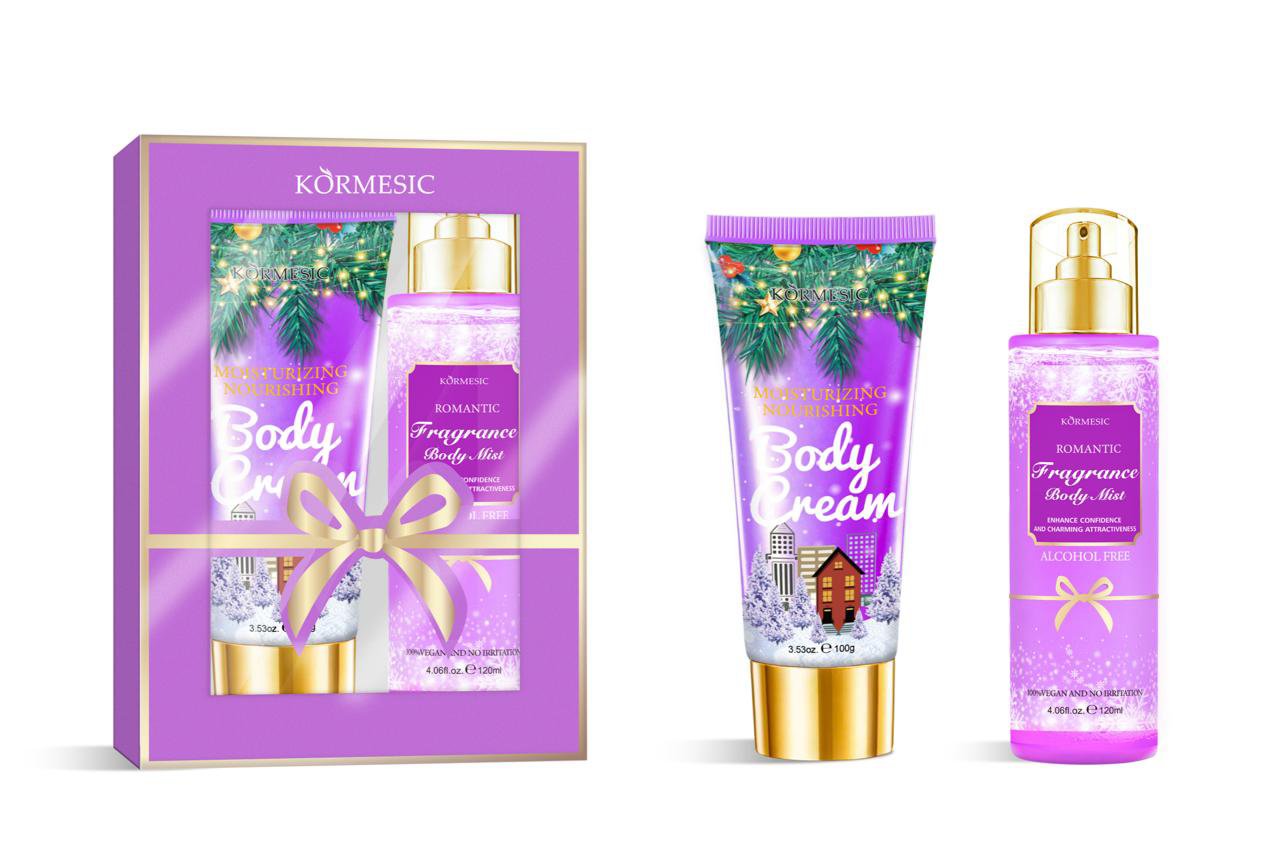 KORMESIC Christmas Body Spray Perfume Mist & Body Cream Lotion for women and men Perfumed body care set