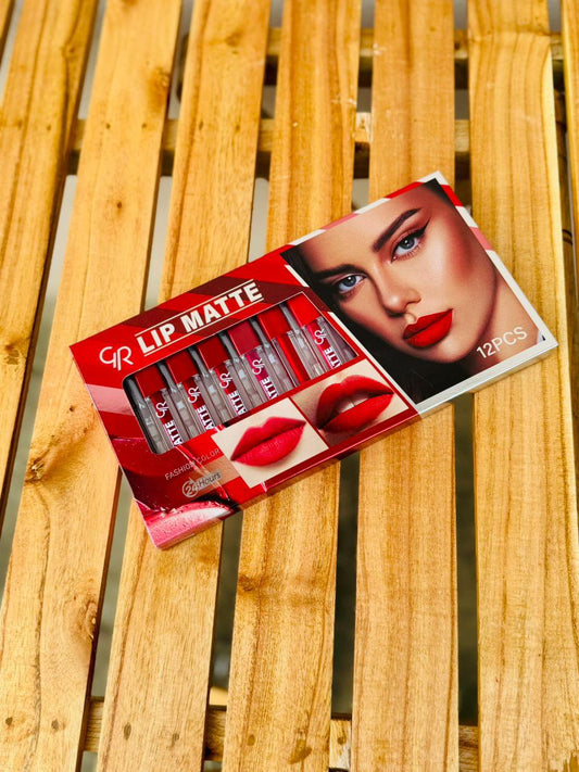 GR Fashion Color 24hours Matte Lipgloss Set of 12