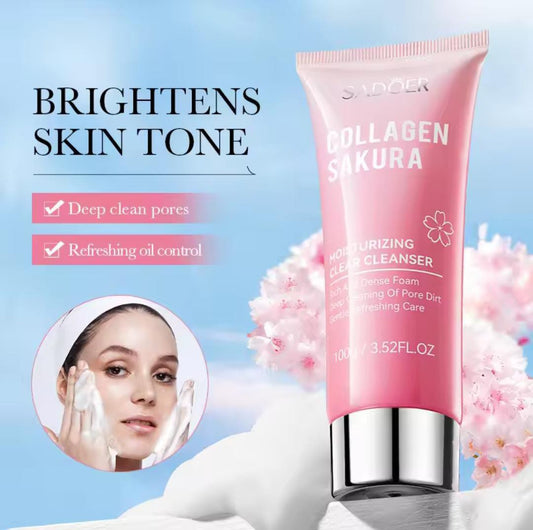 Sadoer Collagen Sakura Moisturizing Clear Face Cleanser Face wash 100g