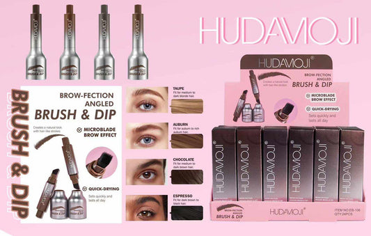 Hudamoji Brow fection Angled Brush and Dip Liquid Eyebrow Gel Pen
