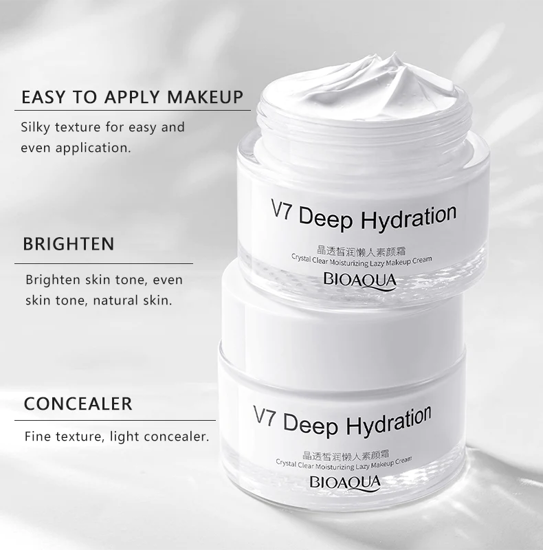 BIOAQUA V7 Deep Hydration Crystal Clear Moisturizing Lazy Makeup Cream