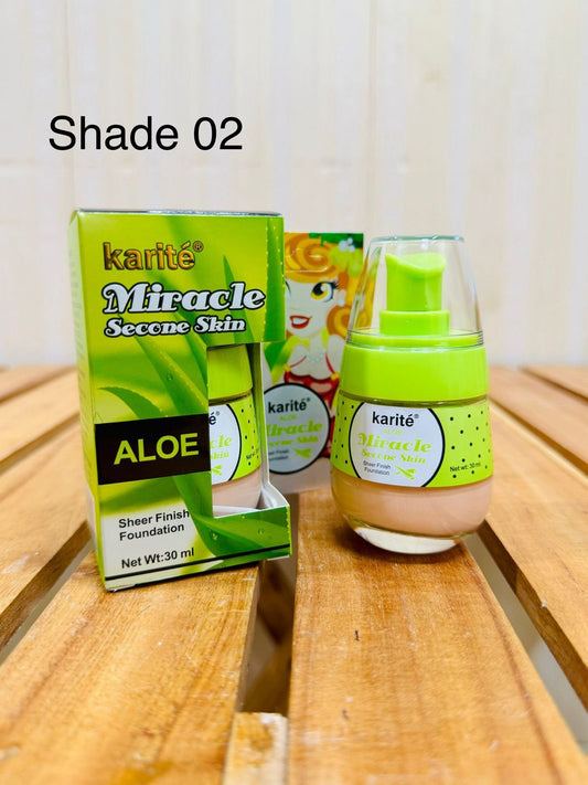 Karite Miracle Secone Skin Aloe Sheer Finish Foundation 30ml