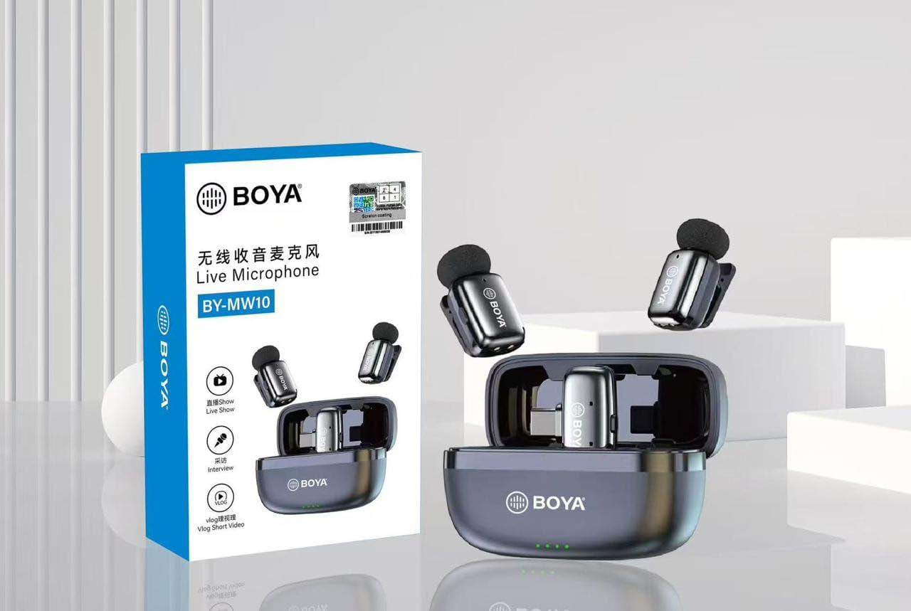 BOYA BY-MW10 Wireless Lavalier Microphone for Live Streaming & Vlogging