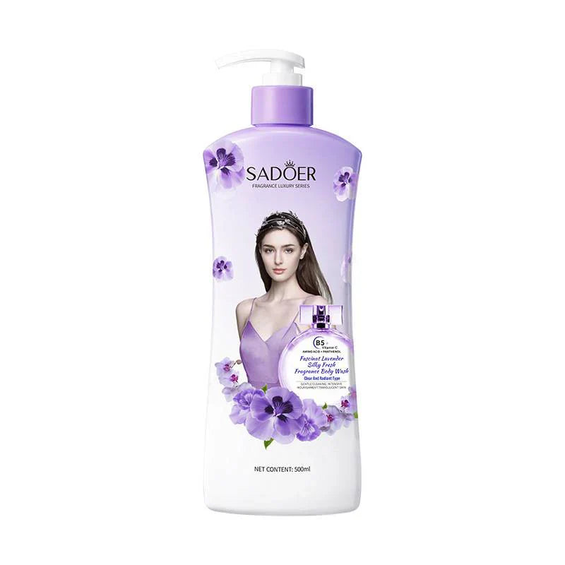 Sadoer Fragrance Luxury Lavender Silky Fresh Body Wash – Clear & Radiant | 500ml