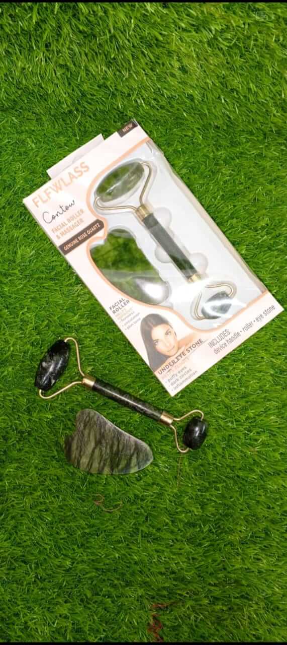 FLFWLASS Contow Facial Roller With real Stone