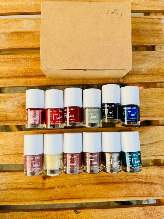 Fit Me Cremey Color Nail Polish set of 12