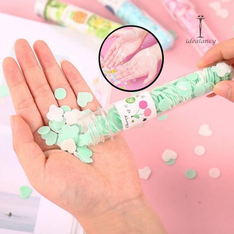 Cute Mini Scented Flowers Paper Soap Slices Bottle