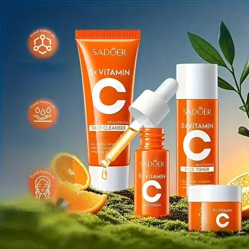 Sadoer 5x Vitamin C Whitening Travel Set of 4