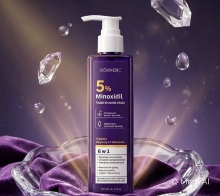 Kormesic 5% Minoxidil Thicker Shampoo – 4-in-1 Anti Hair Loss Formula for Women (300ml)
