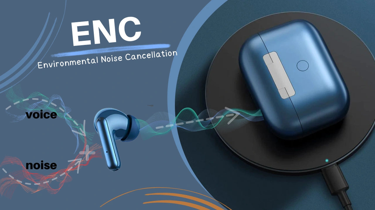 Wireless Earbuds with ENC Noise Cancellation & Bluetooth 5.3 – True Wireless TWS Earphones