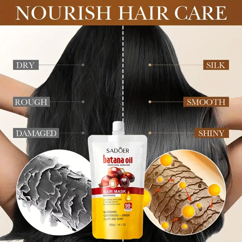 Sadoer Batana Oil Smoothing Hair Mask Repair, Nourish & Shine | 400g