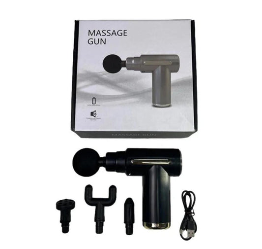 Professional Percussion Massage Gun with 4 Attachments – Deep Tissue Muscle Relaxer