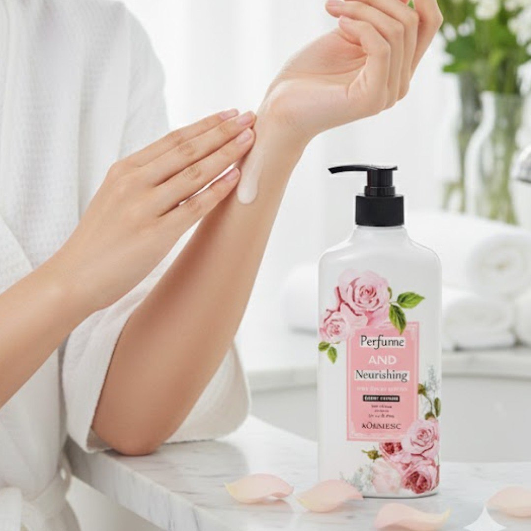 Kormesic Perfume Body Lotion – Rose & Frangipani (400ml)