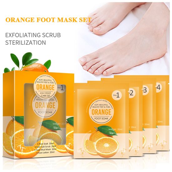 4-in-1 Foot Care Set – Lemon, Green Tea & Rose (Exfoliating Scrub & Sterilization)