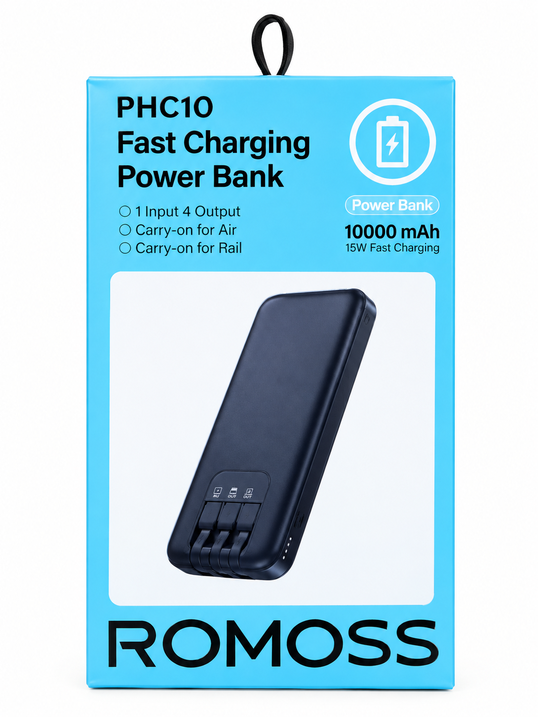 ROMOSS PHC10 10000mAh 15W Fast Charging Power Bank 🔋
