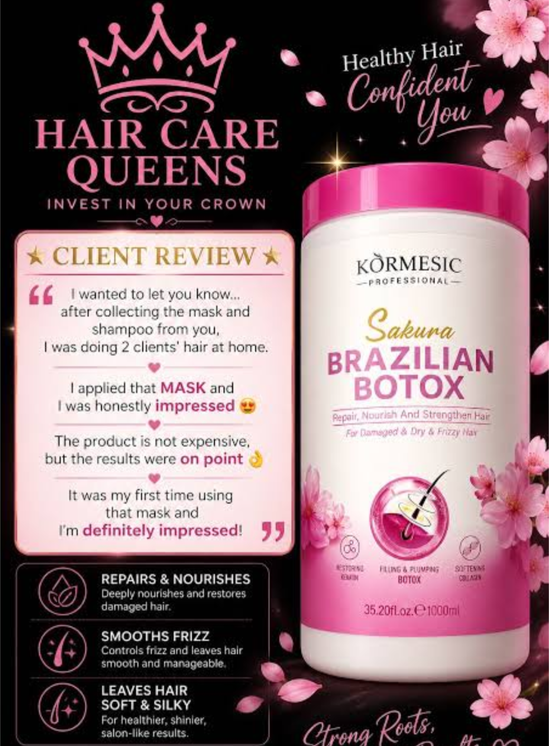 Kormesic Professional Sakura Brazilian Botox Hair Mask 1000ml