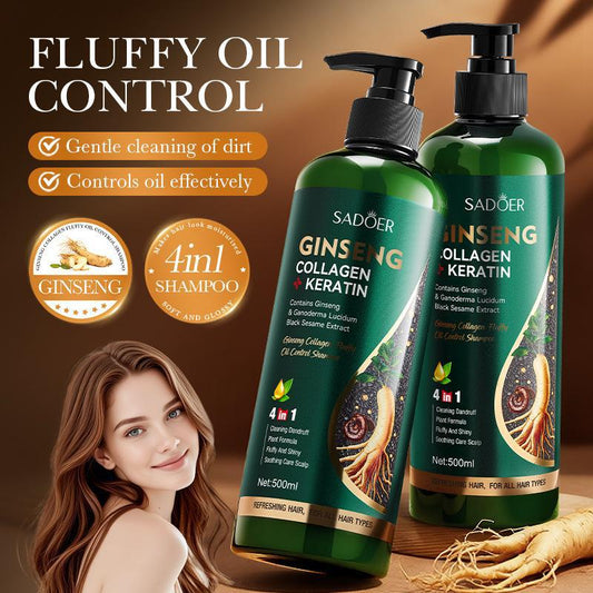 SADOER Ginseng Collagen Smoothing and Nourishing With Herbal Essence 4in1 Hair Shampoo 500ml