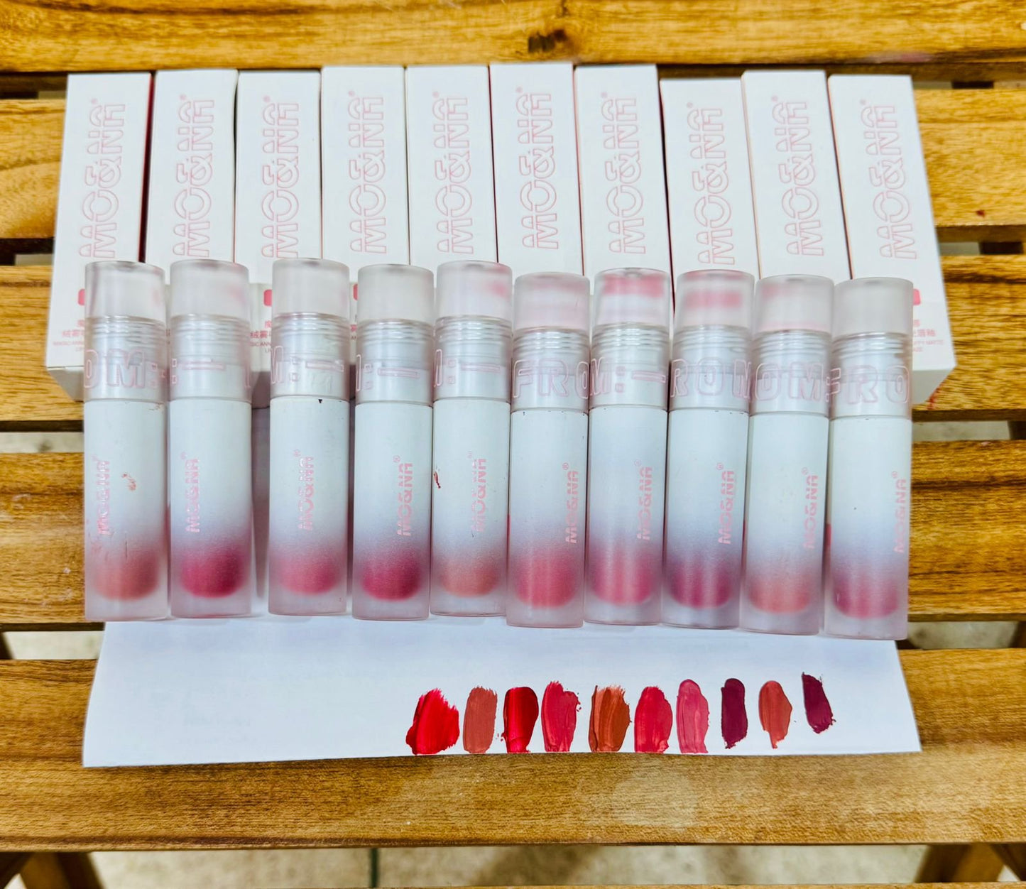 MO&amp;NA Magic Annafluffly Matte LIP Gloss set of 10