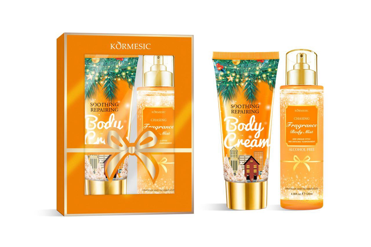 KORMESIC Christmas Body Spray Perfume Mist & Body Cream Lotion for women and men Perfumed body care set