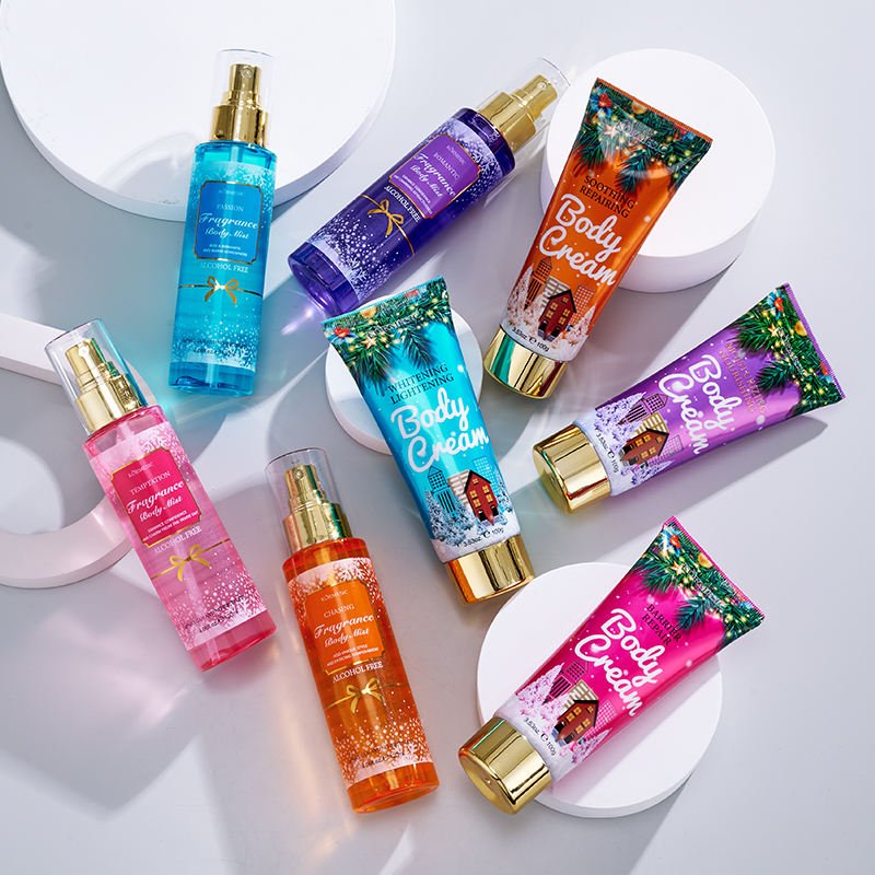 KORMESIC Christmas Body Spray Perfume Mist & Body Cream Lotion for women and men Perfumed body care set
