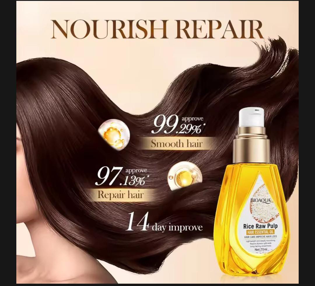 BIOAQUA Rice Raw Pulp Hair Essential Oil 70ml