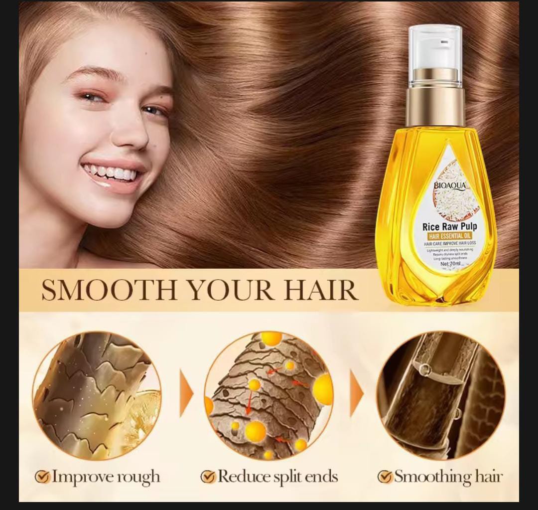 BIOAQUA Rice Raw Pulp Hair Essential Oil 70ml