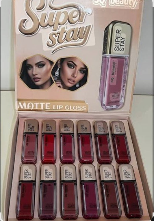 3Q Beauty Super Stay Matte Lip Gloss – Set of 12