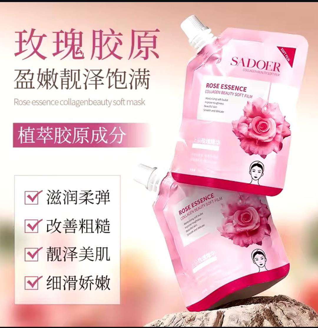 Sadoer Rose Essence Collagen beauty Soft Film Face mask 100g