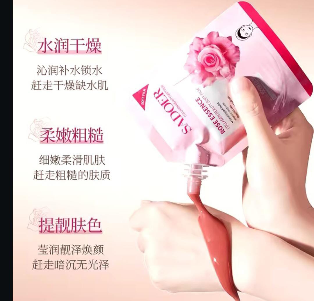 Sadoer Rose Essence Collagen beauty Soft Film Face mask 100g