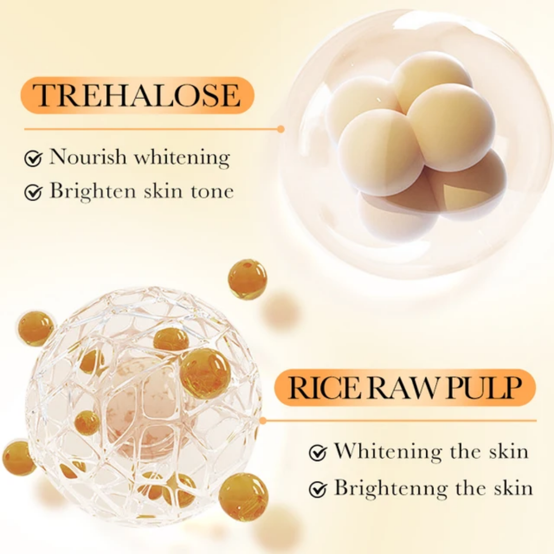BIOAQUA Rice Raw Pulp Whitening Repair Lyophilised Powder  Essence Set