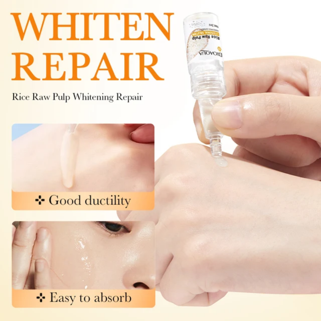 BIOAQUA Rice Raw Pulp Whitening Repair Lyophilised Powder  Essence Set