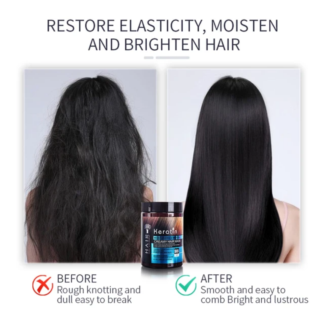 Keratin Moisturizing & Smooth Creamy Hair Mask 1000ml