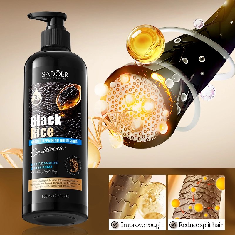 SADOER Black Rice Anti Hair Loss Anti Dandruff Conditioner Repair Damage Hair Oil control Smoothing Hydrating 500ml