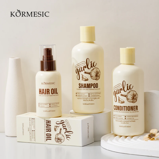 KORMESIC Garlic Hair Care Set (Oil+ Shampoo+ Conditioner )