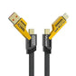 Callmate USB Type C Cable 1.5m 4in1 27W Metal Fast Charging Data Cable