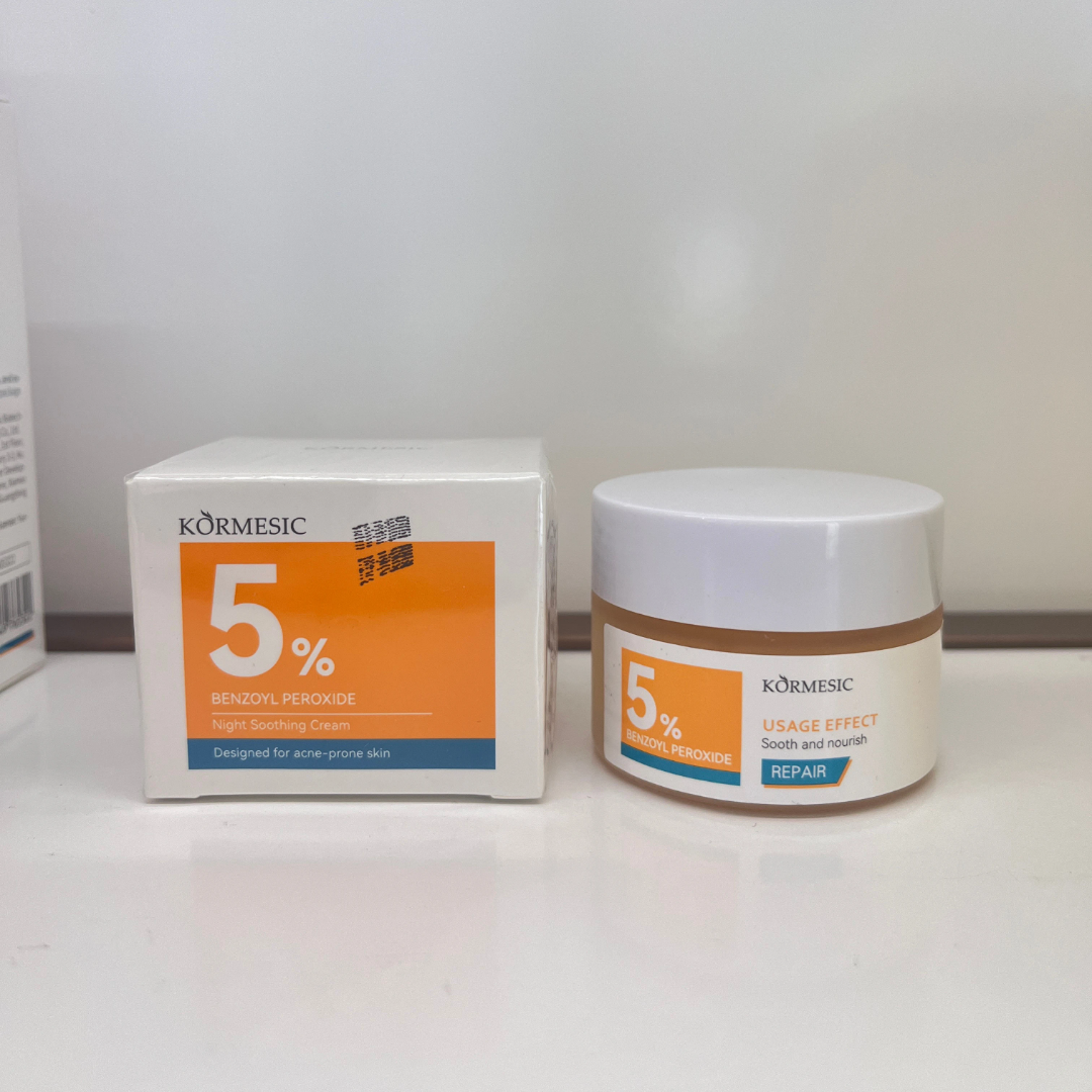 KORMESIC 5% Benzoyl Peroxide Night Soothing Cream 30g