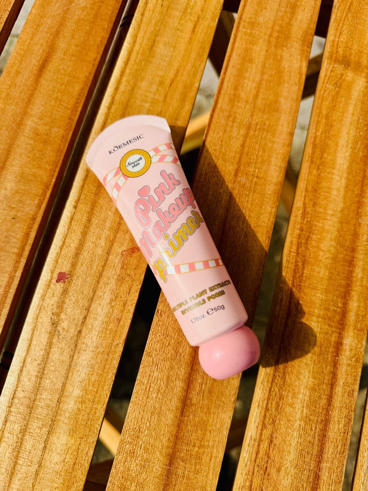 KORMESIC Pink Makeup Primer Multiple Plant Extracts Invisible Pores 50g