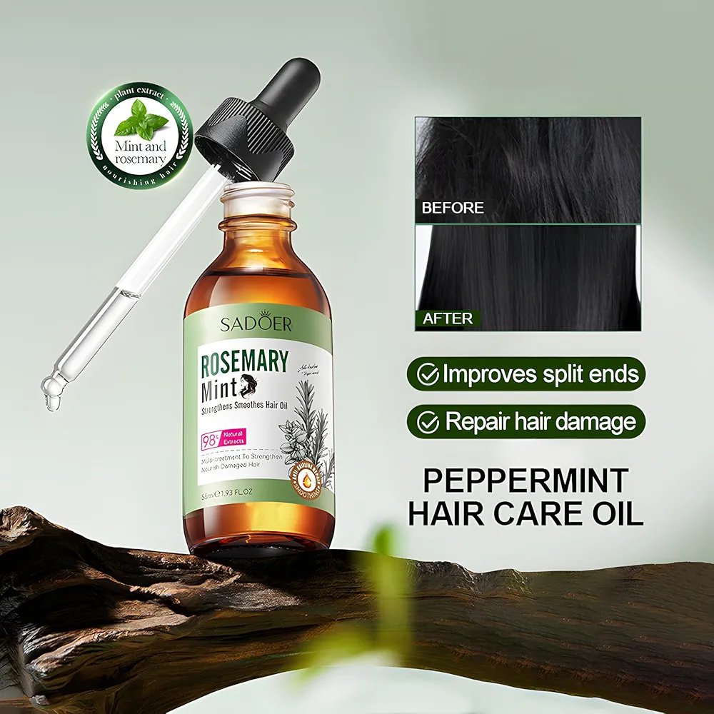 SADOER Mint Rosemary Strengthening Hair Oil 55ml