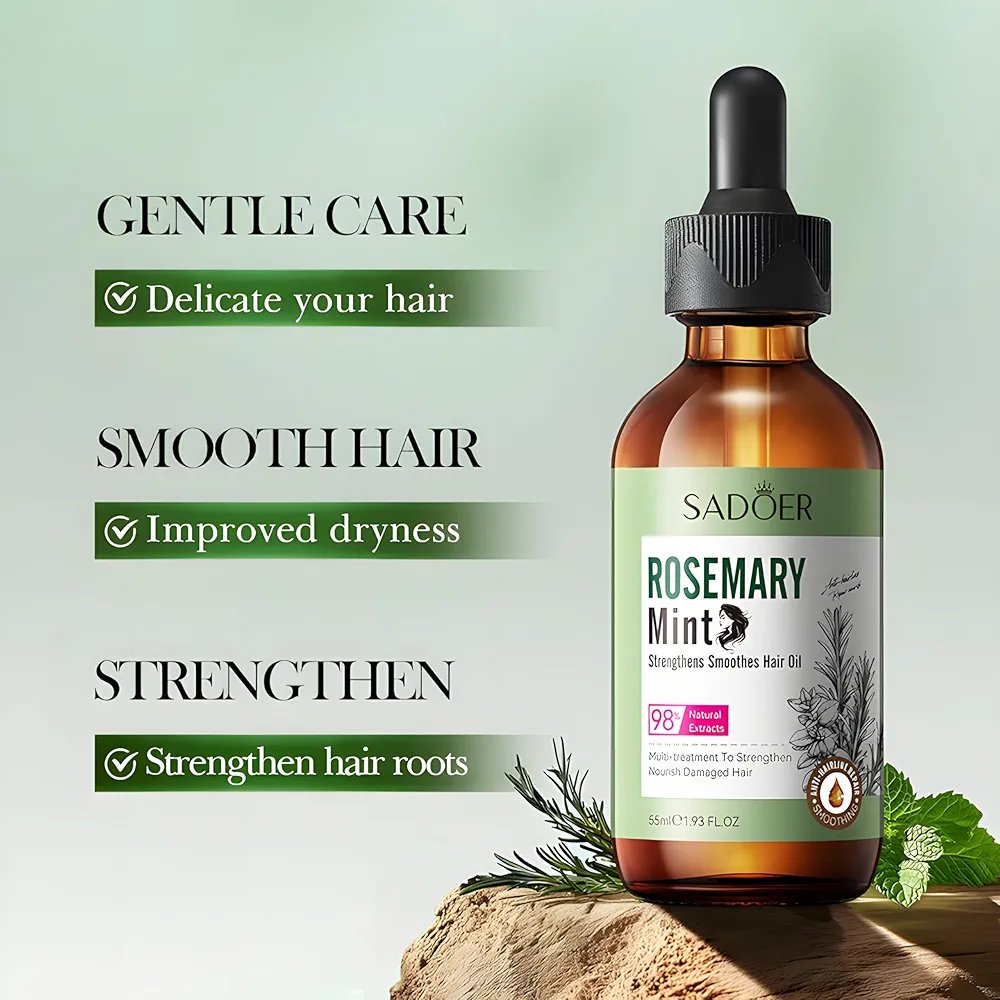 SADOER Mint Rosemary Strengthening Hair Oil 55ml