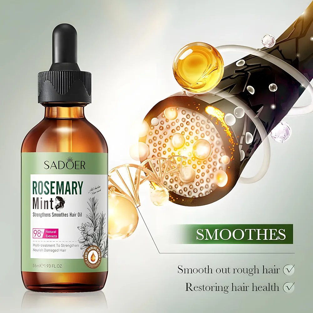 SADOER Mint Rosemary Strengthening Hair Oil 55ml