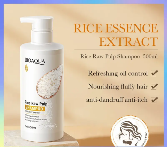 BIOAQUA Rice Raw Pulp  hair shampoo Shampoo 500ml