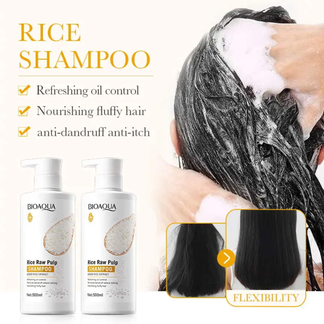 BIOAQUA Rice Raw Pulp  hair shampoo Shampoo 500ml