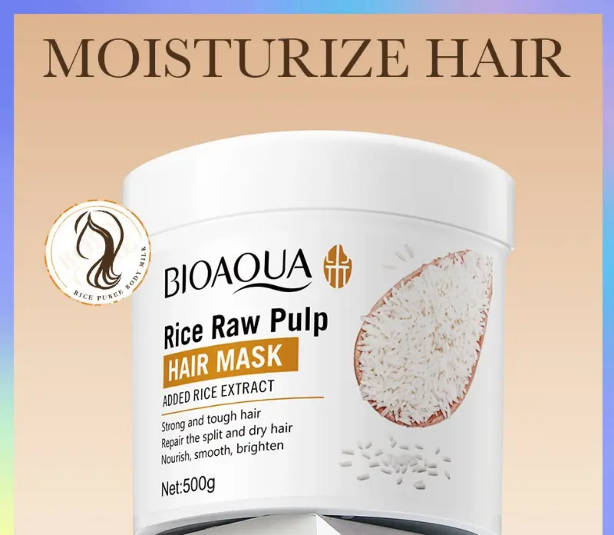BIOAQUA Rice Raw Pulp Hair Mask 500g