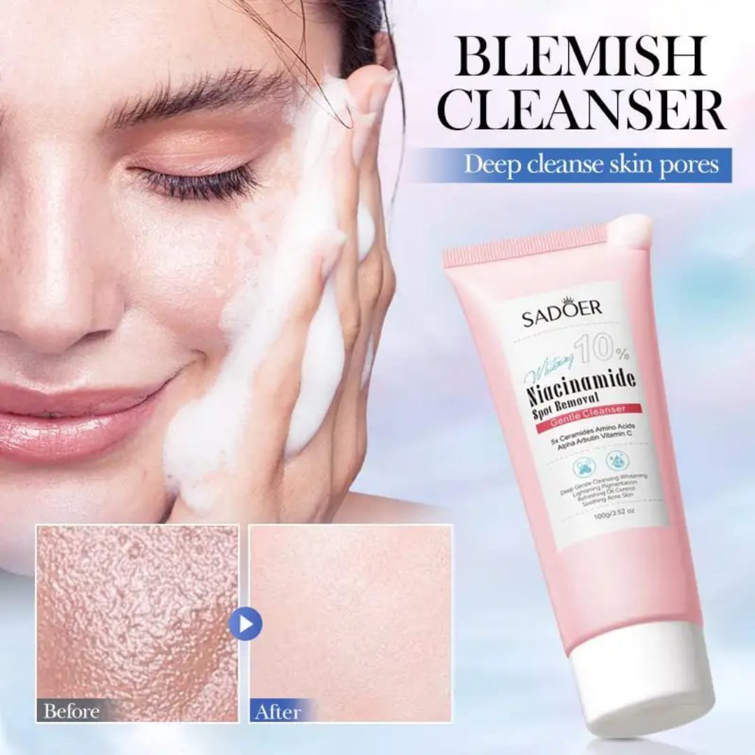 SADOER Whitening 10% Niacinamide spot Removal Gentle Cleanser 100g