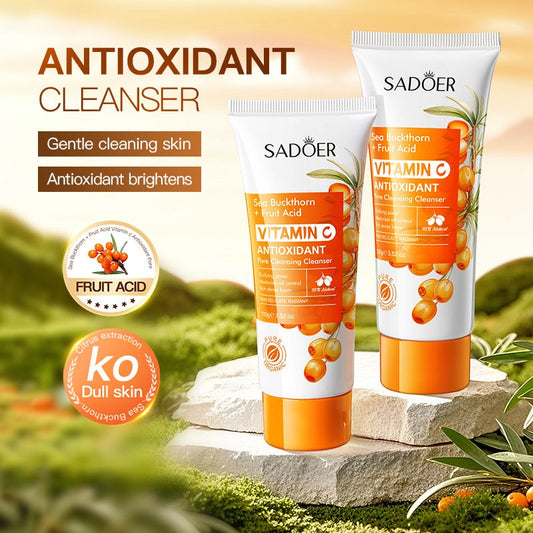 SADOER Sea Buckthorn + Vitamin C Antioxidant Pore Cleansing Cleanser facewash 100g