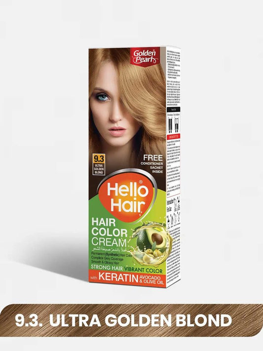 Golden Pearl Hello Hair -Hair Color Cream With Keratin Avocado & Olive Oil