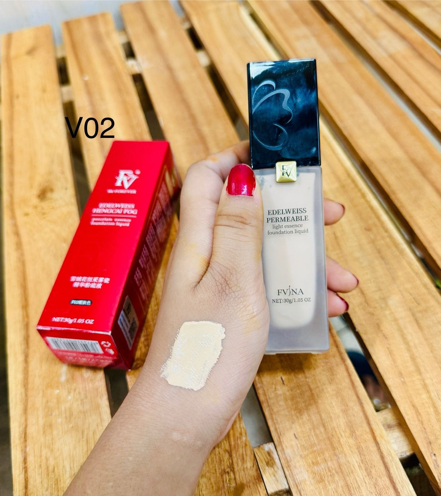 FV Edelweiss Hengcai Fog Procelain essence Full Coverage Bridal BB Foundation Liquid Cream 30g