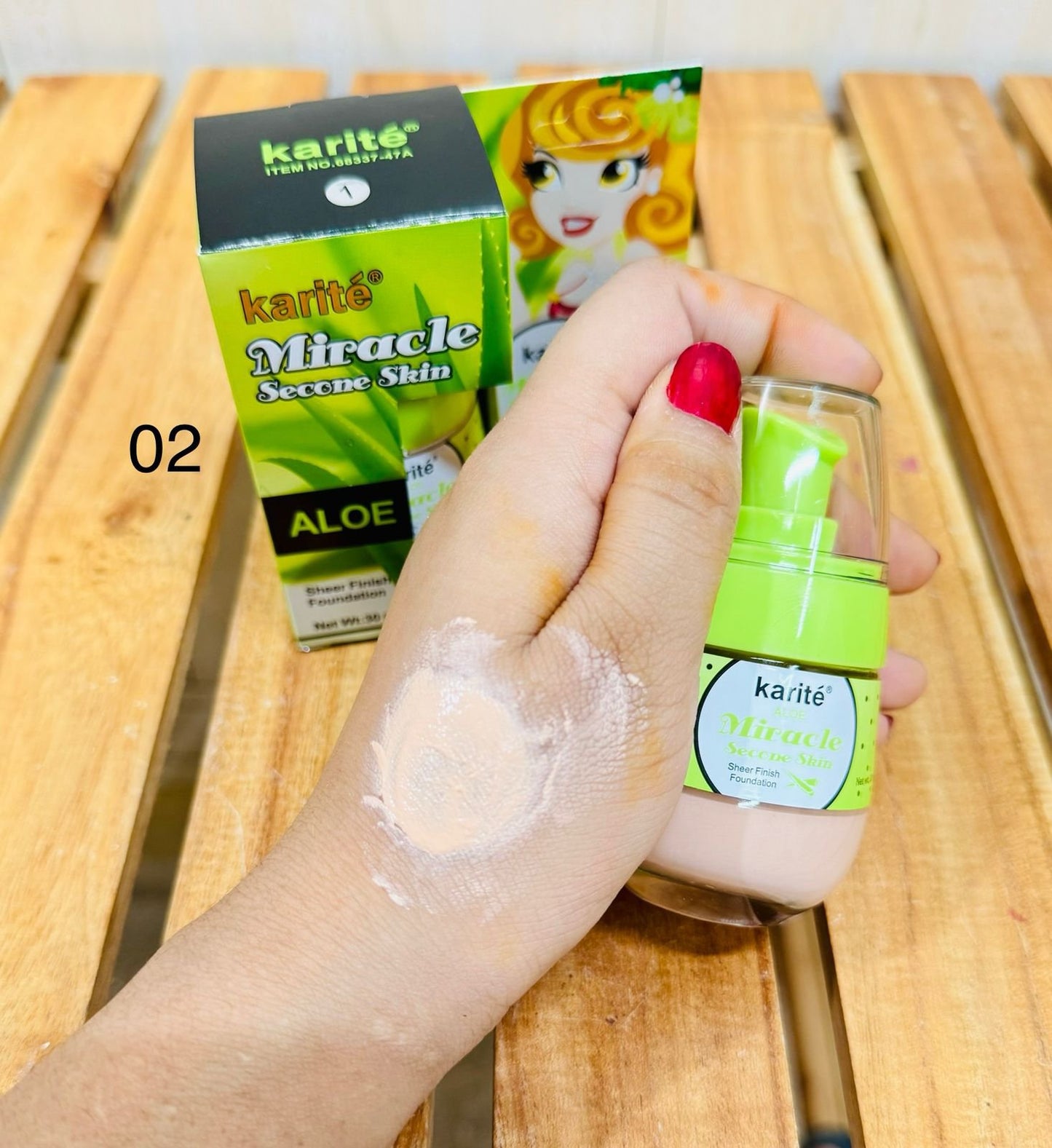 Karite Miracle Secone Skin Aloe Sheer Finish Foundation 30ml