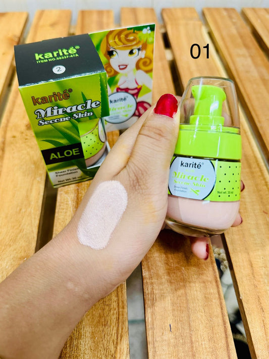 Karite Miracle Secone Skin Aloe Sheer Finish Foundation 30ml