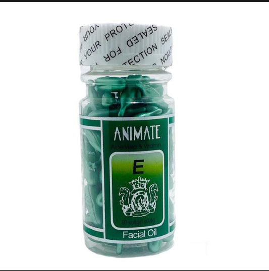 Animate Vitamin E Facial Oil Capsules pack of 90